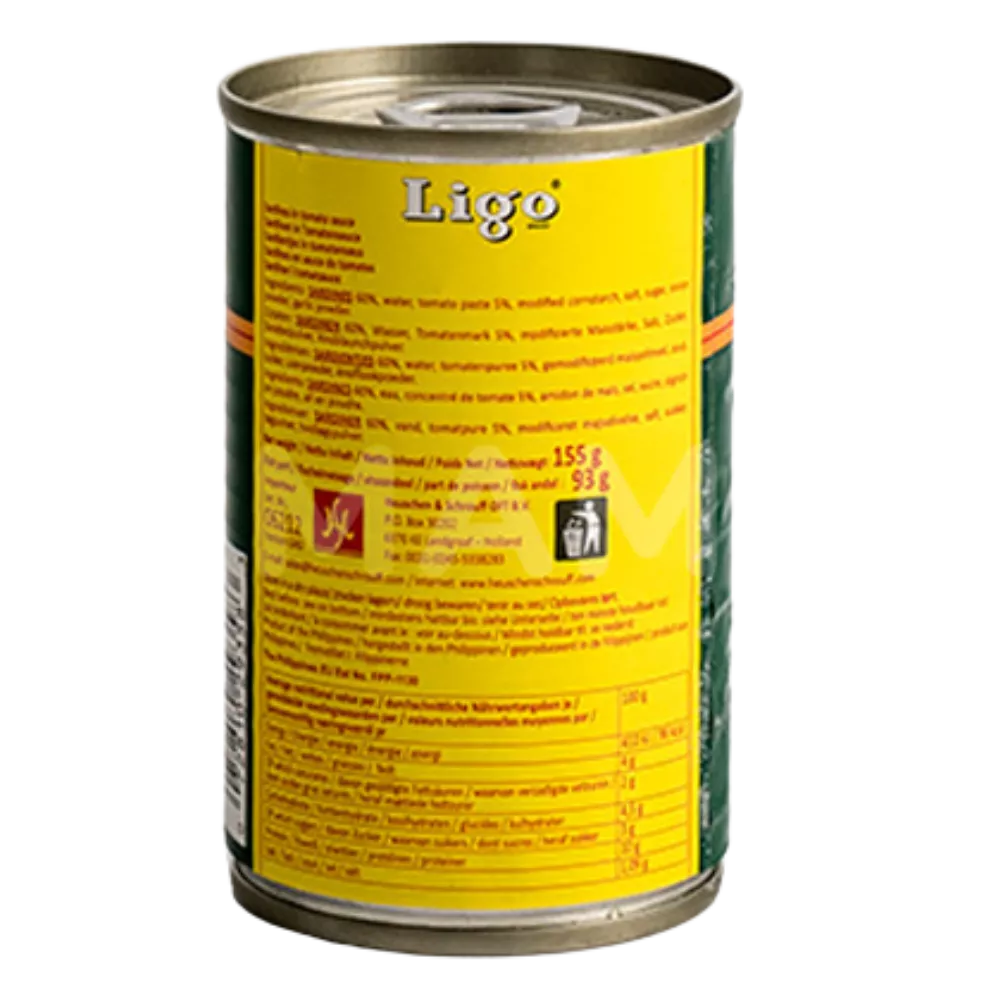 LIGO Sardines Tom. Saus Groen Blikje 155G