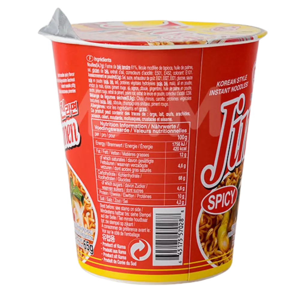 OTTOGI JIN Ramen Kopje Pittig 65G
