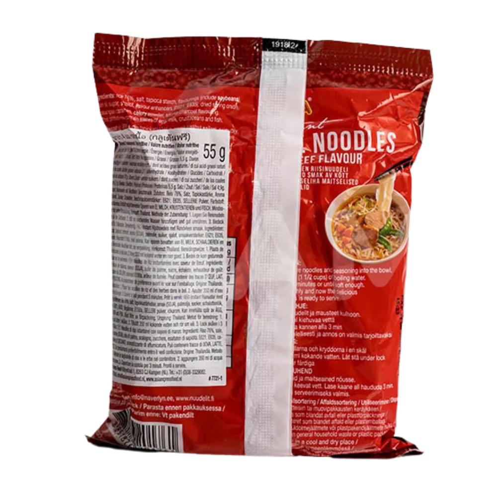 MAMA Instant Rijstnoedels Stoofvlees Glutenvrij 55G