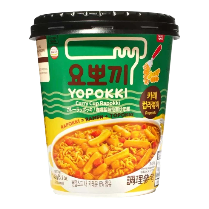 YOPOKKI Rijstcake & Ramen Cup Curry 145G
