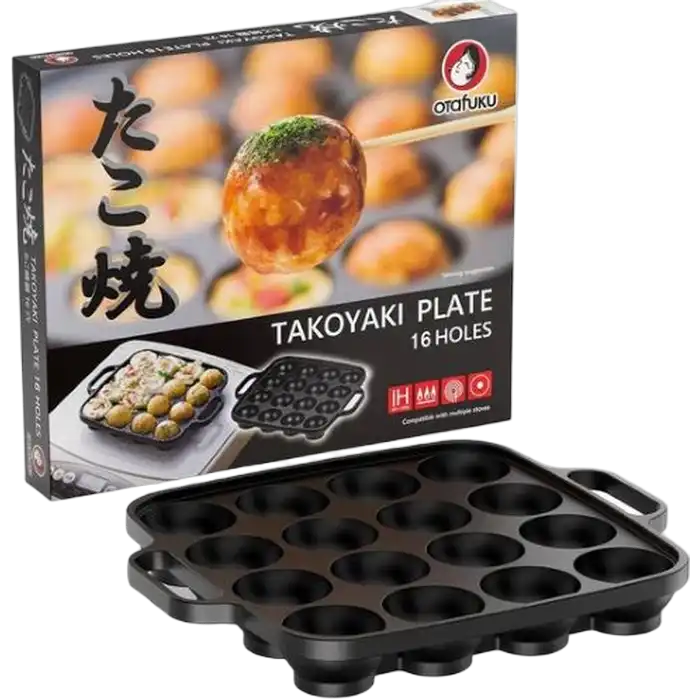 OTAFUKU Gietijzeren Takoyaki Plaat 16 gaten