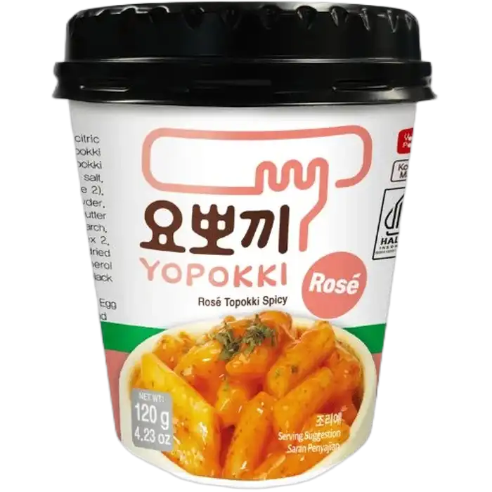YOPOKKI Rijstwafel Cup HALAL Roos Pittig 120G