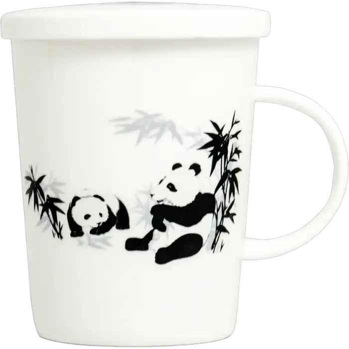 Tea mug with filter PANDA √ò9.5cm/H11cm