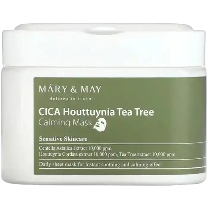 MARY & MAY Kalmerend Masker Cica HouttuyniaT.Tree30st