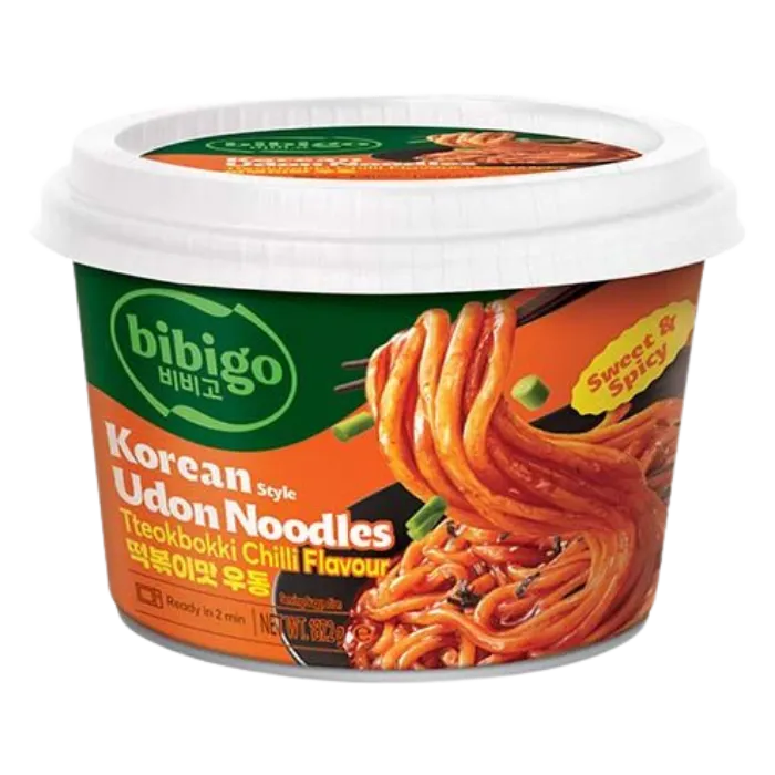 BIBIGO Udon Noedels Koreaanse Tteobokki Chili Kom 187g