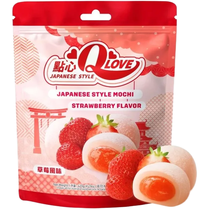 QLove Mochi Aardbei Staande Etui 120G