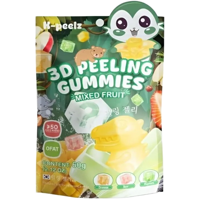 K-PEELZ Afpelbare Gummies Gemengd Fruit 60G
