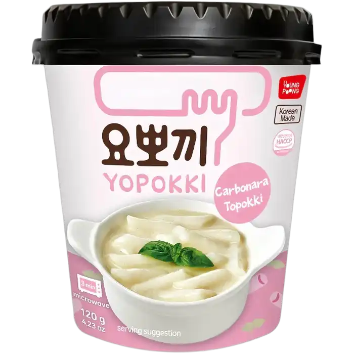 YOPOKKI Rijstwafelbeker Halal Carbonara 120G
