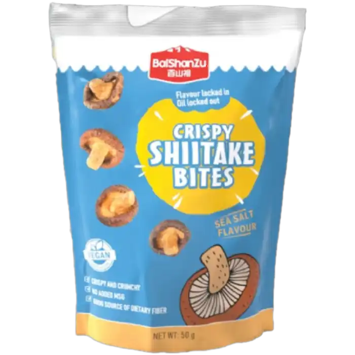 BAISHANZU Krokante Shiitake Bites Zeezout 50G