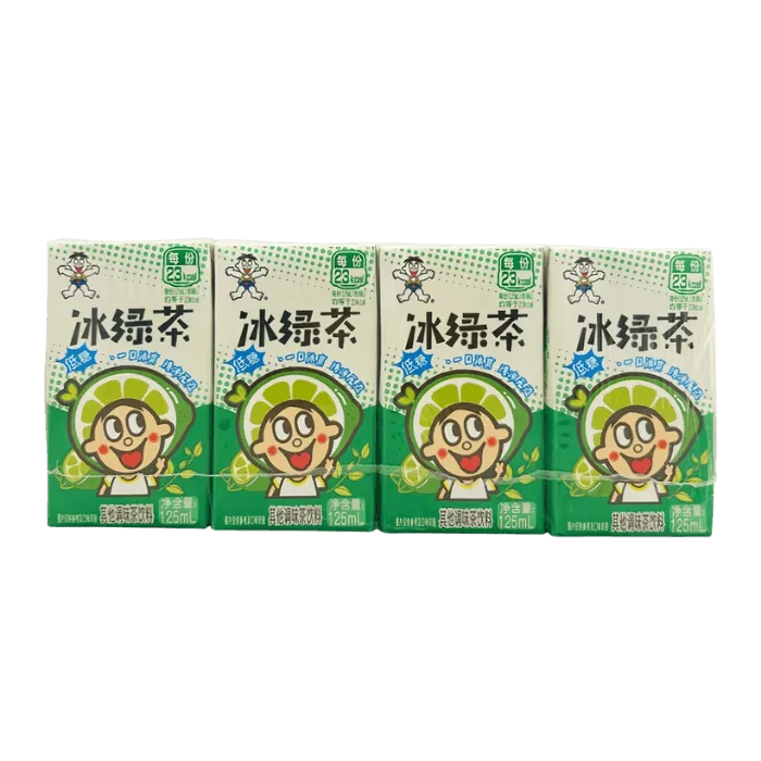 WANT WANT groene ijsthee gezoet 4x125ml