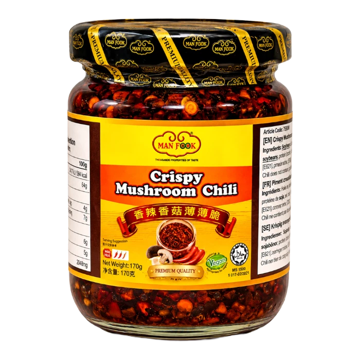 MAN FOOK Crispy Chili Mushroom 170 g