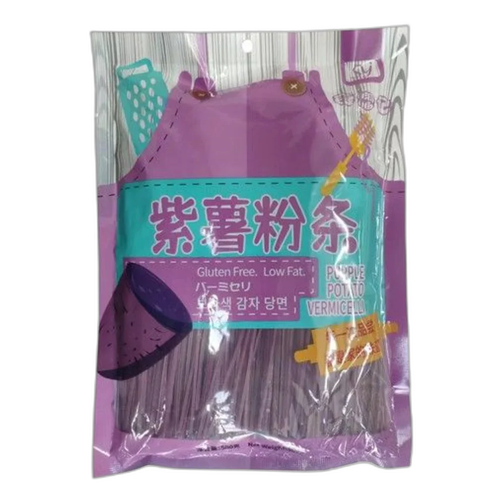 JING YI GEN Süßkartoffel- Nudel Dünn LILA 500G