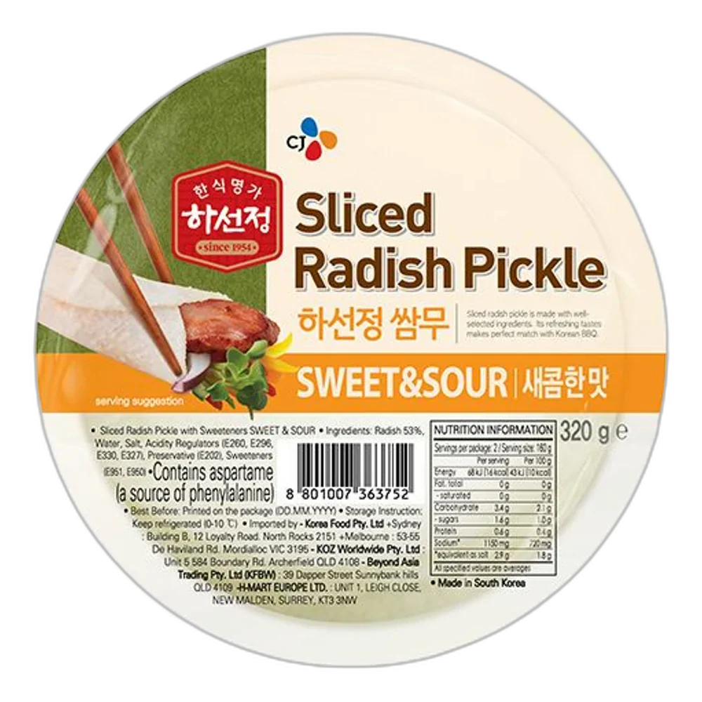 CJ Gesneden Radijs zoetzuur. Radijs 320g
