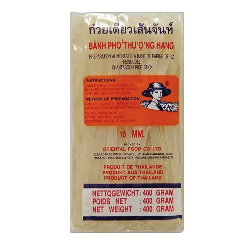 FARMER 10mm platte rijstnoedels 400g – glutenvrije Thaise noedels