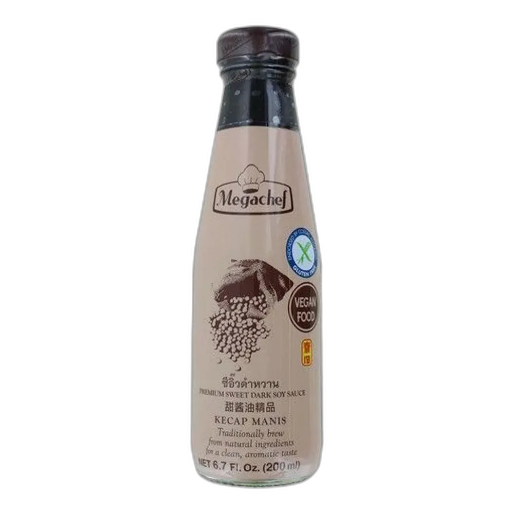 MEGACHEF Ketjap Manis – Zoete Sojasaus 200ml | Glutenvrij & veganistisch