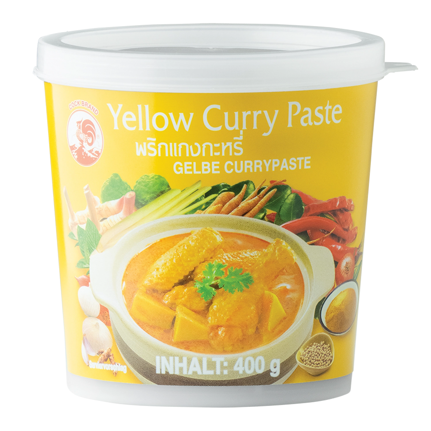 COCK MERK Gele Currypasta 400G