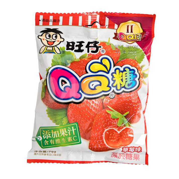 WANT WANT QQ Gummy Snoep Aardbei 70G