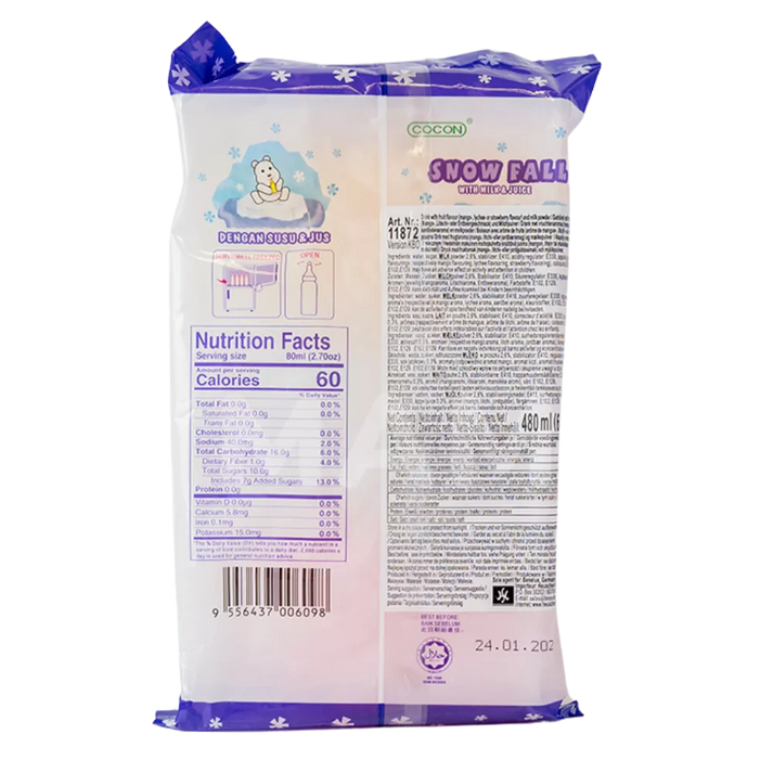 COCON Drinks Sneeuwval Melk & Sap Pk 480ML