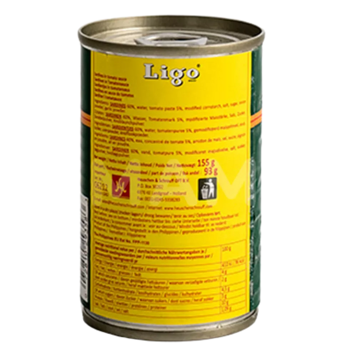LIGO Sardines Tom. Saus Groen Blikje 155G