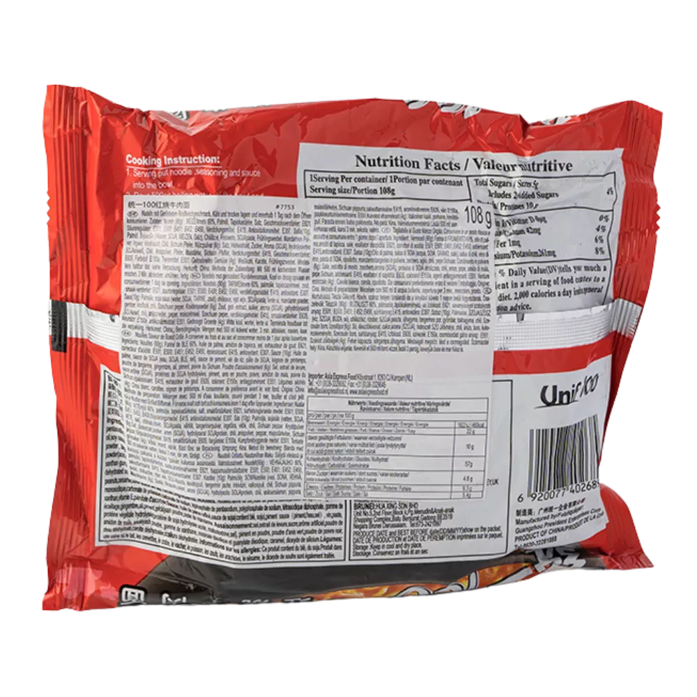 UNIF Instantnoedels Geroosterd Rundvlees 108G