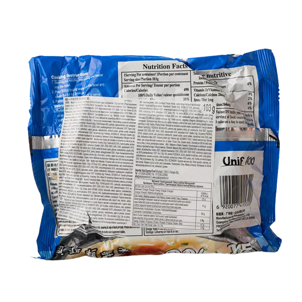 UNIF Instant Noodle Furong-garnalen 103G