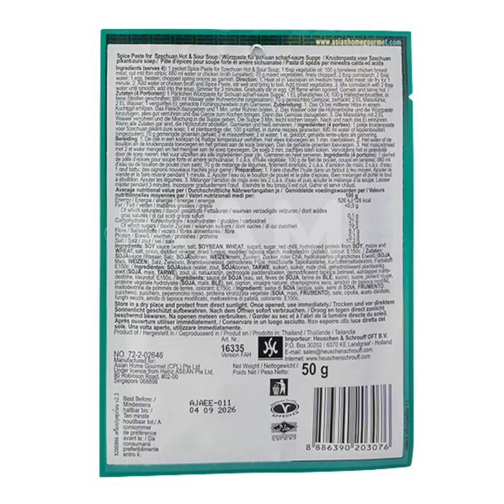 AHG Szechuan Heetzure Soeppasta 50G