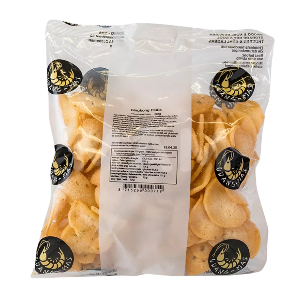 UDANG MAS krabchips PIKANT zak 80G