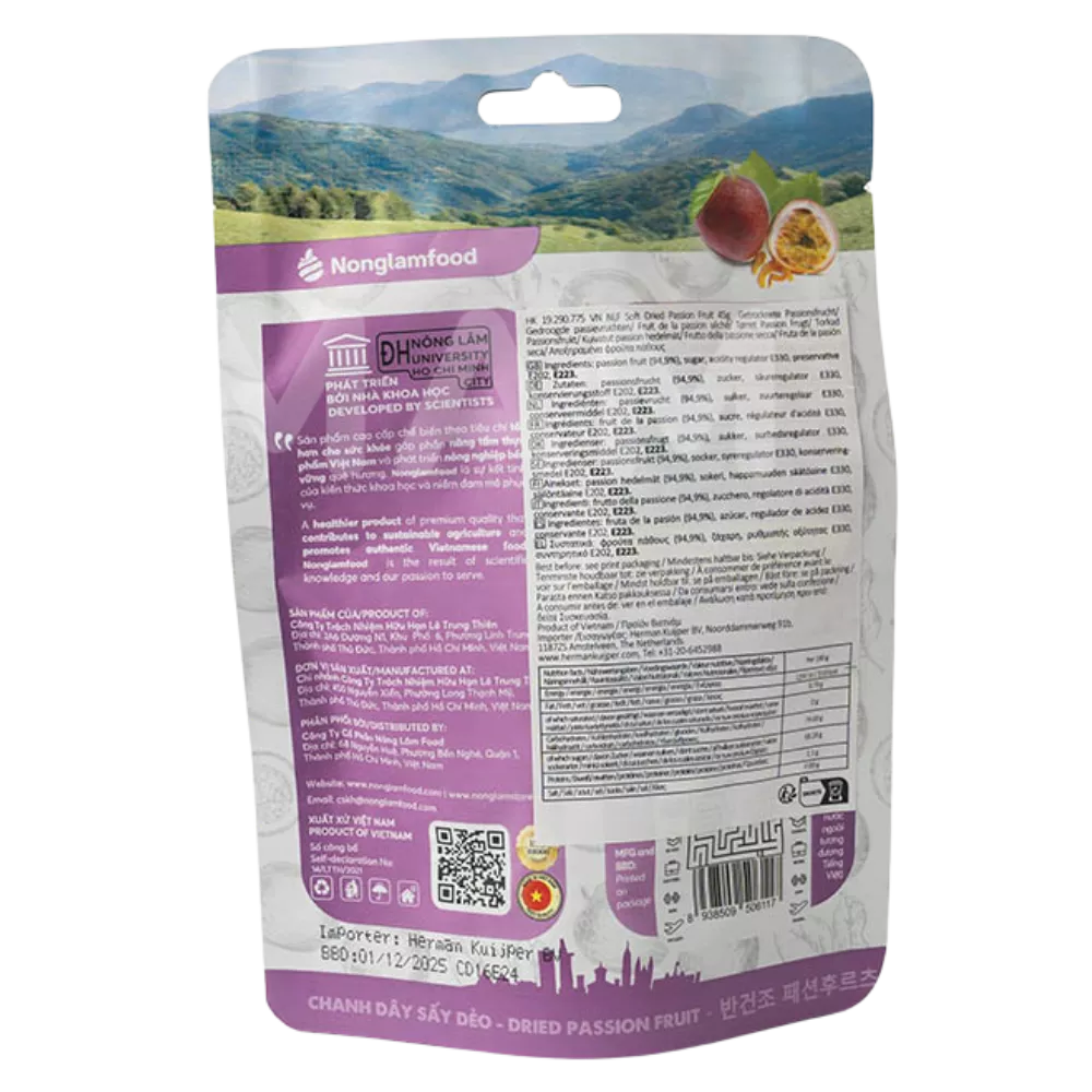NONGLAMFOOD Gedroogde Passievrucht 45G