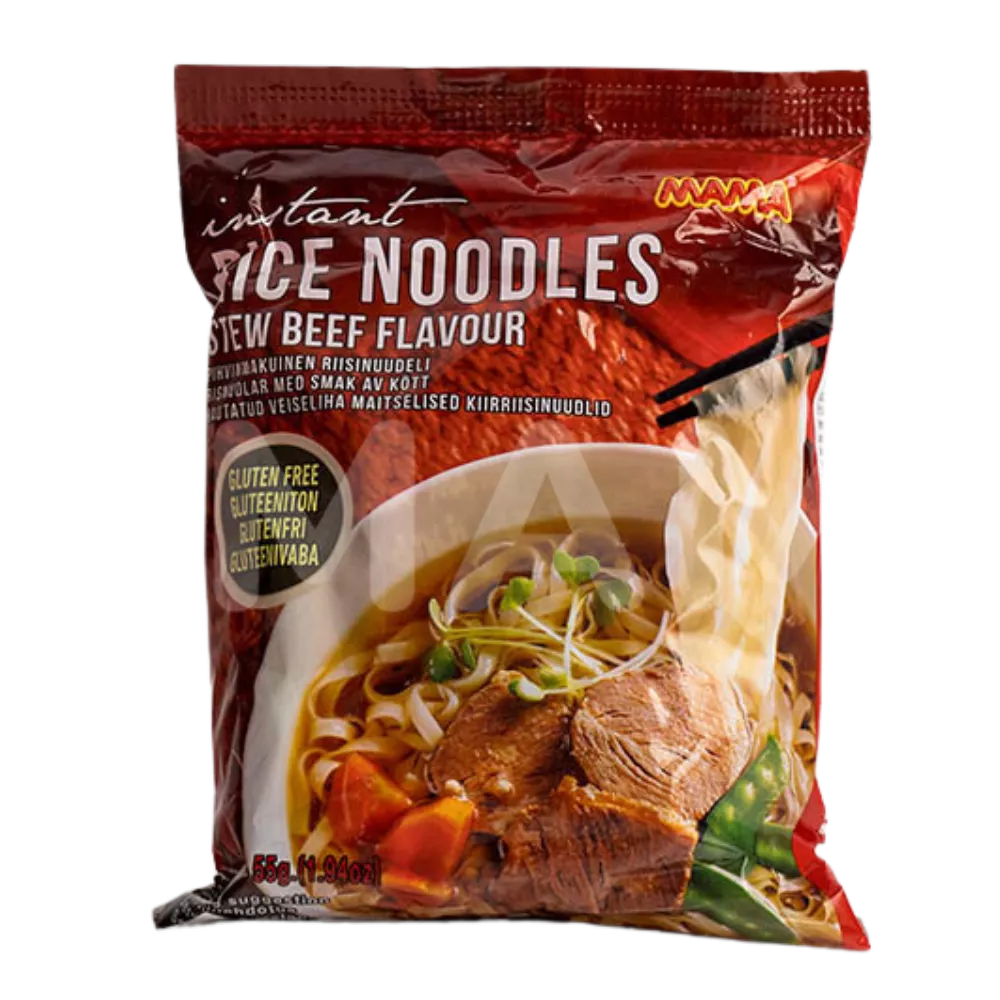 MAMA Instant Rijstnoedels Stoofvlees Glutenvrij 55G