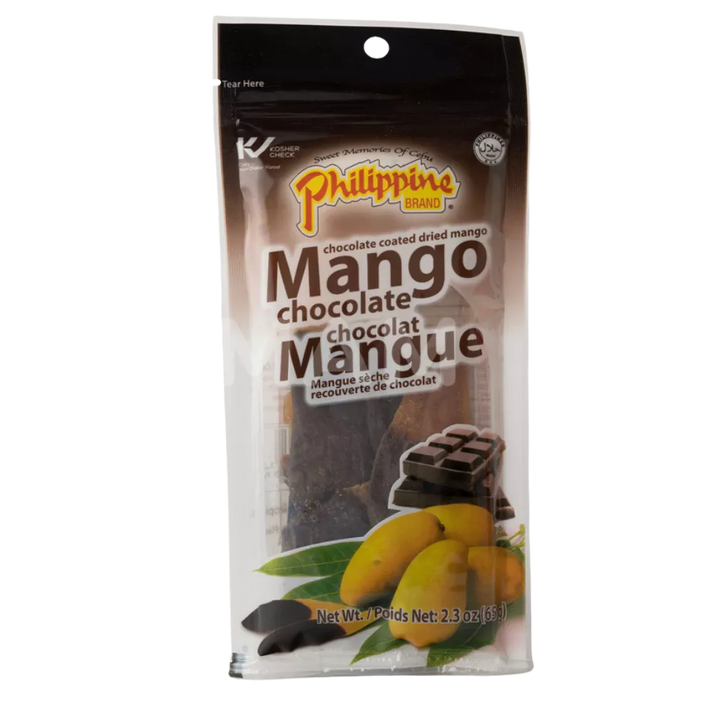 PHILIPPINE MERK Gedroogde mango's chocolade 68G