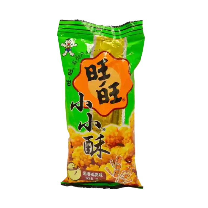 WANT WANT Mini Gebakken Crackers Kip (groen) 60G