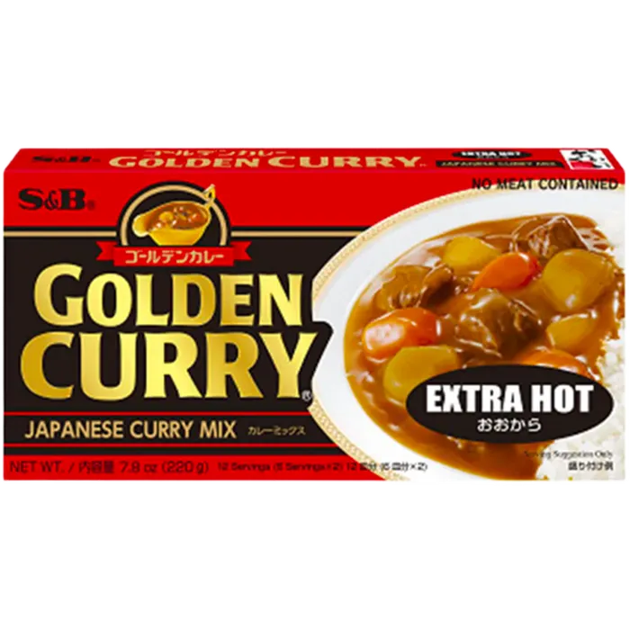 S&B Gouden Curry Extra Heet 220G