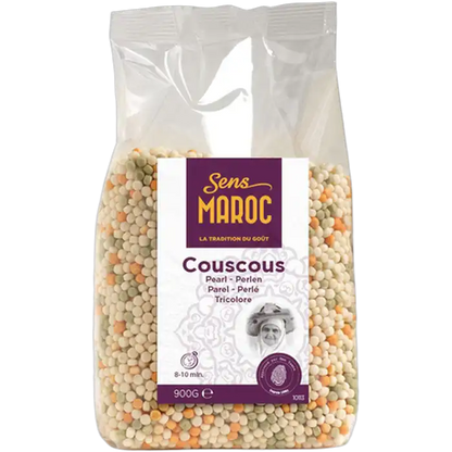SENS MAROC Couscous Parel TRICOLORE btl 900G
