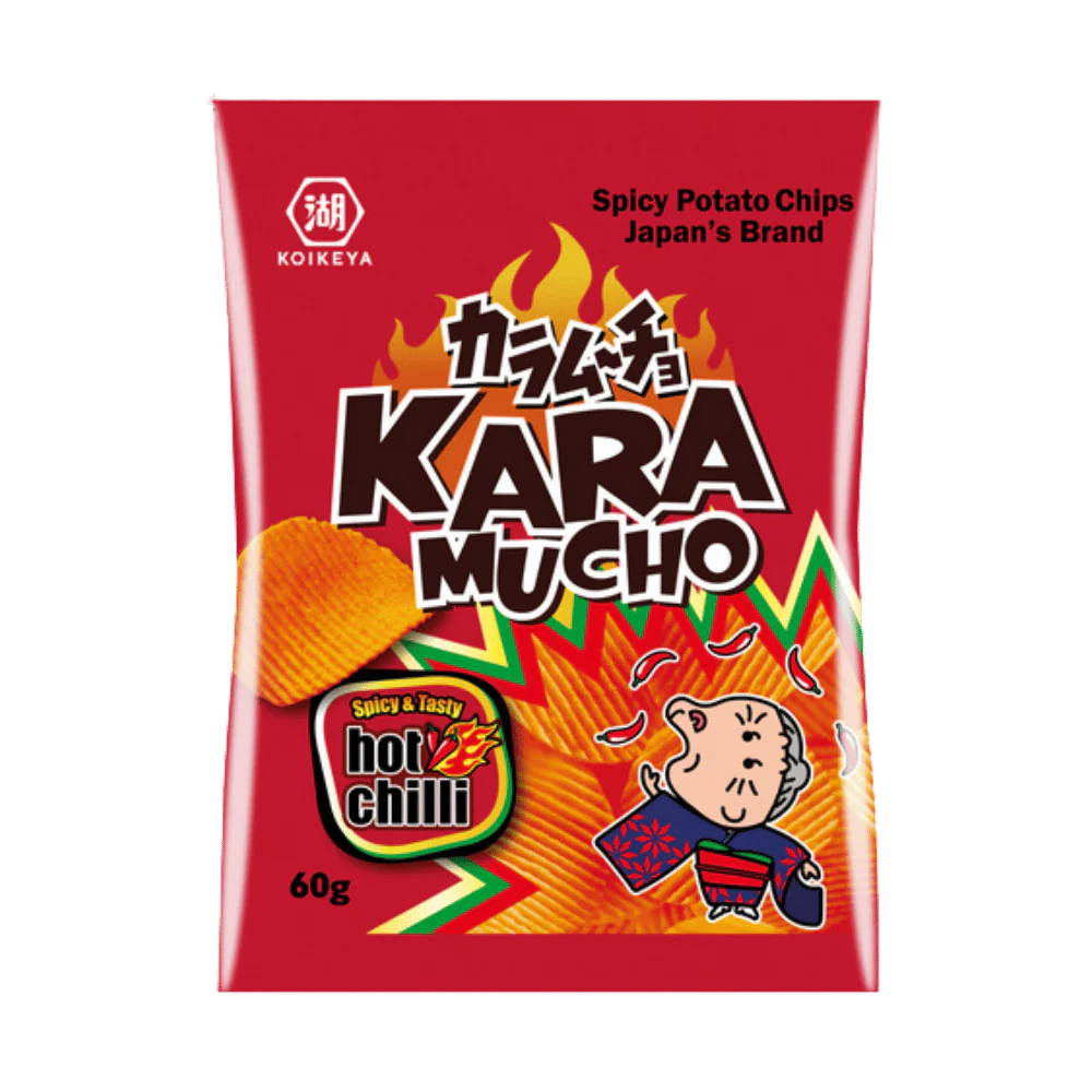 KOIKEYA Karamucho Hot Chili Chips Gecanneleerd 60G