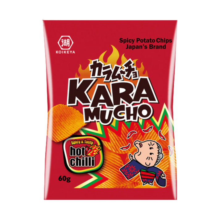 KOIKEYA Karamucho Hot Chili Chips Gecanneleerd 60G