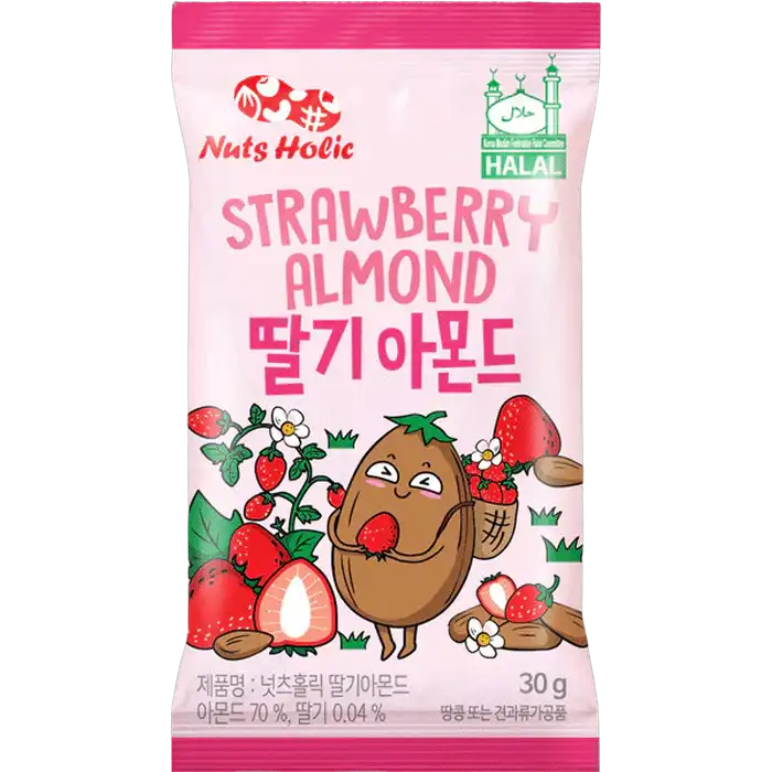 NUTSHOLIC Amandel Aardbei 30G