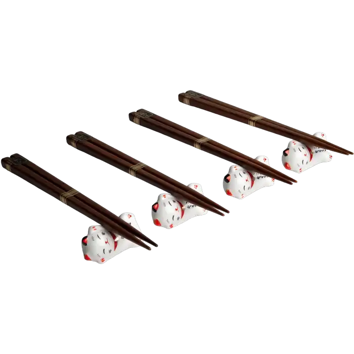 Eetstokjes set (4 personen) Lucky Cats