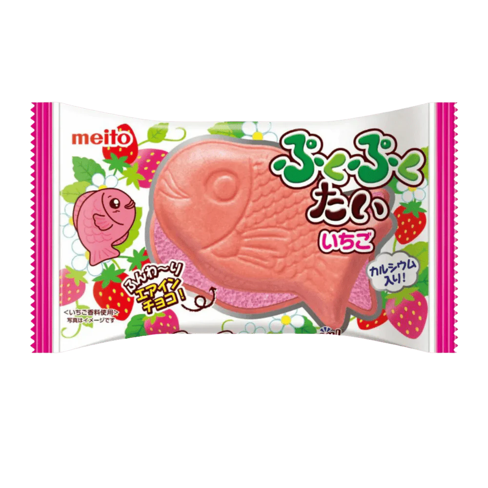 Meito Pukupuku Air-In Aardbei 16,5G