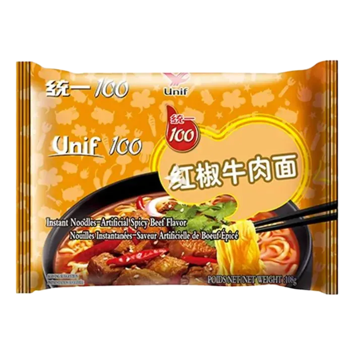 UNIF Instant Noedels Pittig Rundvlees Smaak 108G