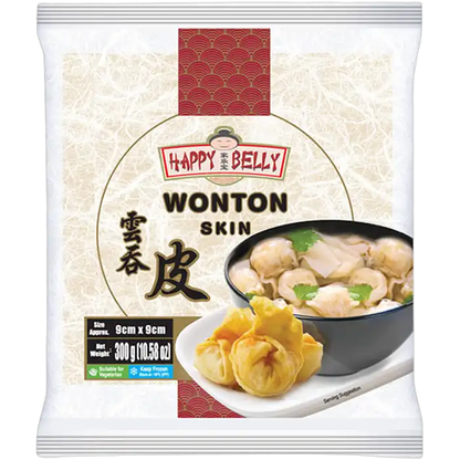 HAPPY BELLY wontondeeg 9cm x 9cm 300G