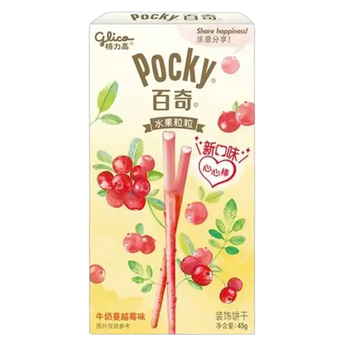 POCKY Biscuit Sticks Melkachtig Cranberry Hart 45G