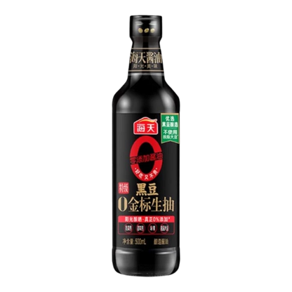 HT GOLDEN LABEL Lichte Sojasaus Zwarte Bonen 0 500ML