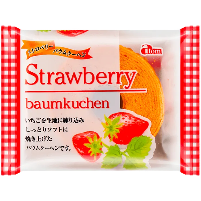 ATOM Baumkuchen Aardbei 80G