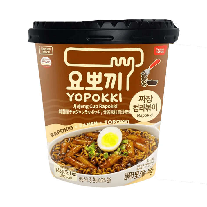 YOPOKKI Rijstcake & Ramen Cup Jjajang 145G