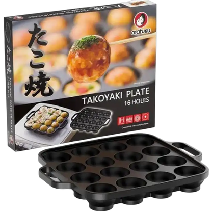 OTAFUKU Gietijzeren Takoyaki Plaat 16 gaten