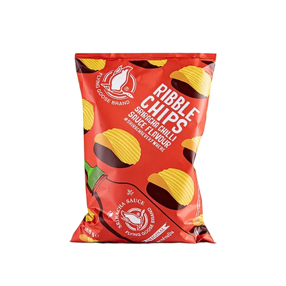 VLIEGENDE GANS Sriracha Ribble Chips 100G