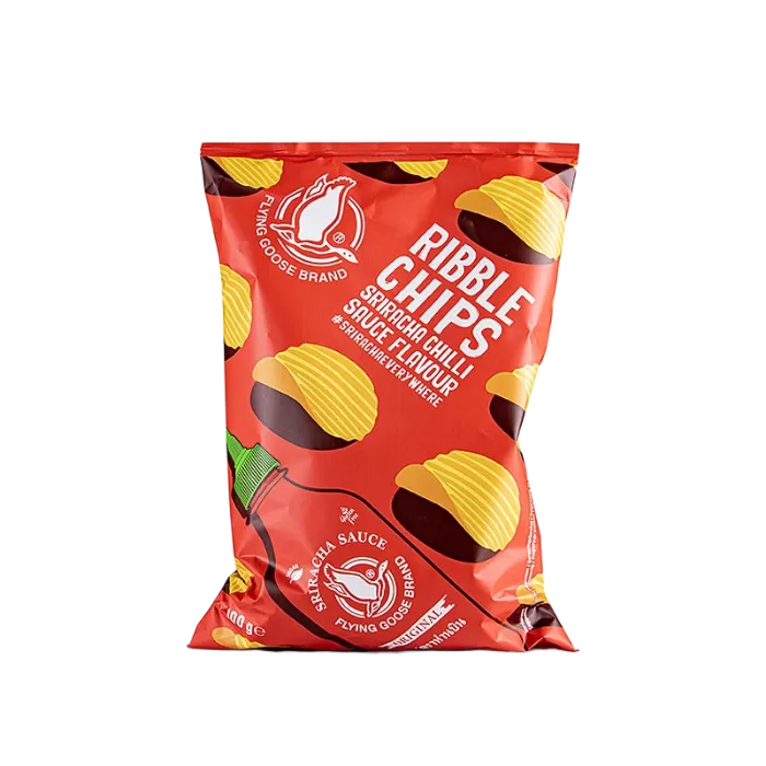 VLIEGENDE GANS Sriracha Ribble Chips 100G