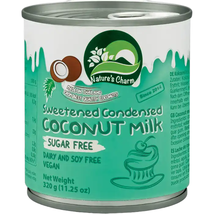 De charme van de natuur kokosmelk. gezoet, suikerachtig 320ML