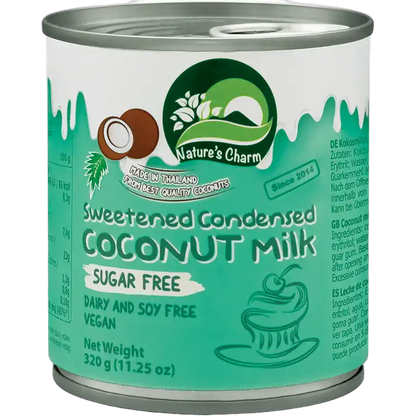 De charme van de natuur kokosmelk. gezoet, suikerachtig 320ML