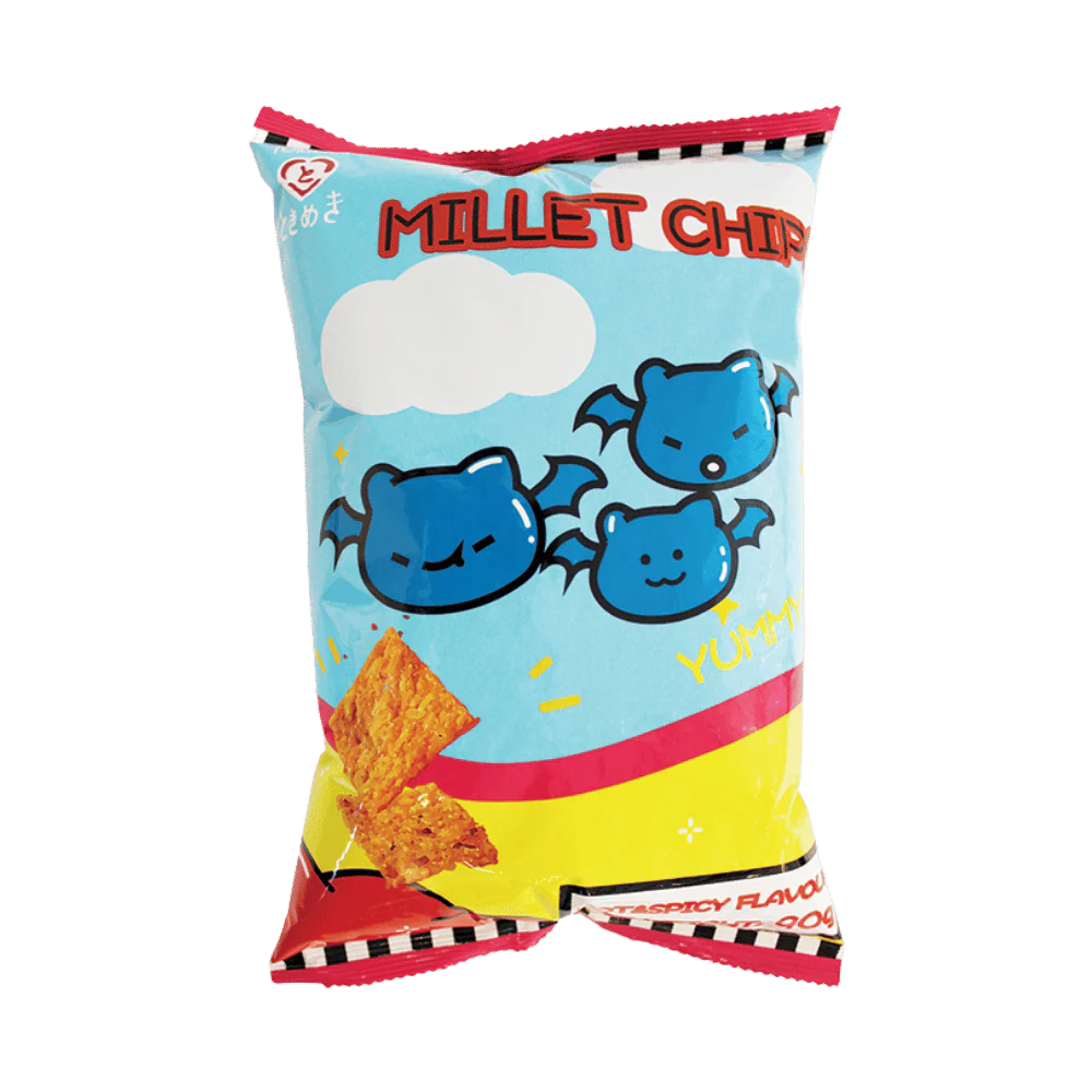 TOKIMEKI Gierstchips Heet en Pittig Gierstsnack 90G